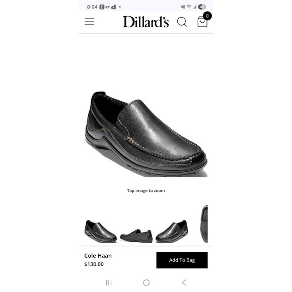 Cole Haan Men’s Tucker Venetian Shoes C03557 Sz 10.5 M Black Leather Loafer EUC